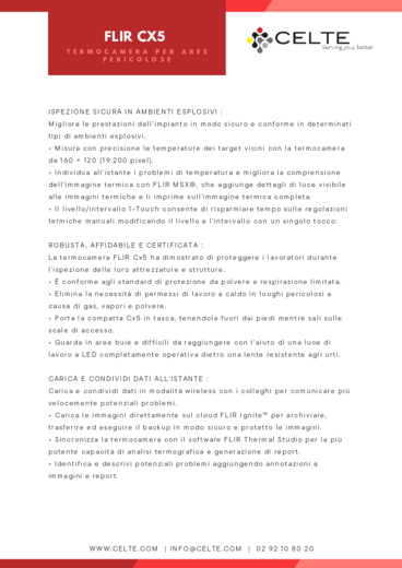 FLIR Cx5 : Termocamera per aree pericolose