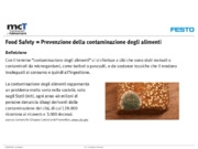 La sicurezza nel processo industriale di produzione di alimenti e