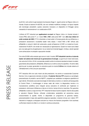 FPT industrial rafforza la sua presenza nel regno unito e in Irlanda con quattro nuovi distributori