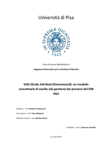 GAD un modello concettuale di ausilio alla gestione dei processi