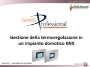 Gestione della termoregolazione in un impianto domotico KNX