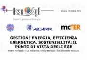Gestione energia, Efficienza Energetica, Sostenibilit: il punto di vista degli EGE  