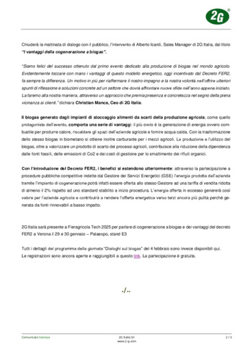 Gli incentivi FER2 fanno crescere i benefici della produzione di biogas nel settore agricolo.