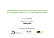 Green@Hospital: tecnologie di misura e ottimizzazione per l’efficienza energetica in quattro ospedali europei