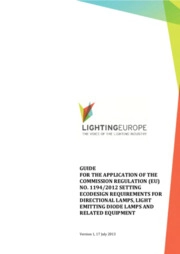 Guide for the application of the Commission Regulation n. 1194/2012 setting Ecodesign requirements for directional lamps