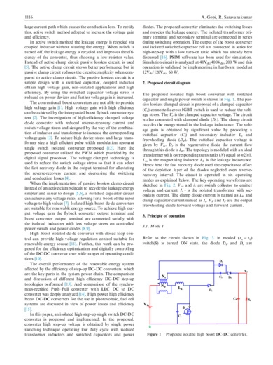 High step-up isolated efficient single switch DC-DC converter for renewable