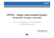 HIPPS – Safety Instrumented System – Introduction through a real