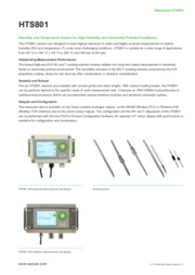 HTS801 - Sensore di umidità e temperatura per condizioni di