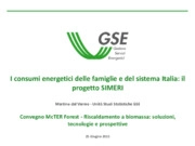I consumi energetici delle famiglie e del sistema Italia: il progetto SIMERI