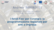 Andrea Benveduti - Regione Liguria