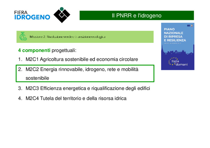 Idrogeno e PNRR. Gli sviluppi dell'attivit normativa per la sicurezza delle installazioni