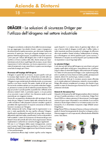 Le soluzioni di sicurezza Drger per l'utilizzo dell'idrogeno nel settore industriale