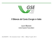 Laura Bastone - GSE Gestore dei Servizi Energetici