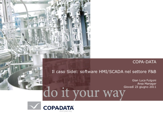 Il caso Sidel - software HMI/SCADA nel settore food&beverage 