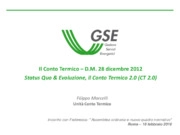 Filippo Marcelli - GSE Gestore dei Servizi Energetici