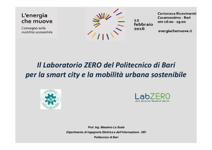 Il Laboratorio ZERO del Politecnico di Bari per la smart