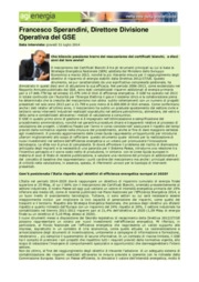 Francesco Sperandini - GSE Gestore dei Servizi Energetici