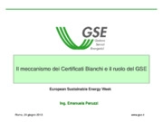 Il meccanismo dei Certificati Bianchi e il ruolo del GSE
