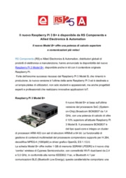 Il nuovo Raspberry Pi 3 B+ è disponibile da RS