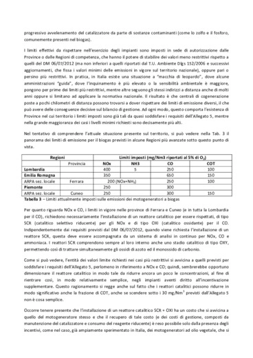 Il problema delle emissioni nelle piccole centrali di cogenerazione 