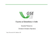 Gerardo Montanino - GSE Gestore dei Servizi Energetici