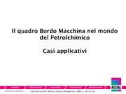 Il quadro Bordo Macchina nel mondo del Petrolchimico. Casi applicativi