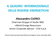 Alessandro Clerici - WEC Italia - Comitato nazionale italiano del Consiglio Mondiale dell'Energia