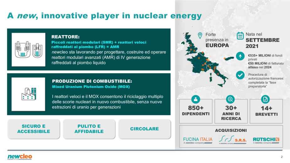 Il ruolo del nucleare nella transizione energetica: il progetto newcleo