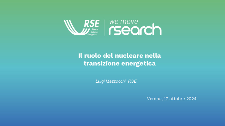 Il ruolo del nucleare nella transizione energetica (RSE)