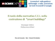Il ruolo della normativa C.E.I. nella costruzione di Smart Buildings