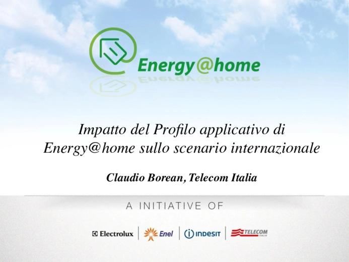 Impatto del "profilo applicativo" di Energy@home sullo scenario Internazionale