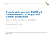 Impatto dello scenario PNIEC sul sistema elettrico ed esigenze di sistemi di accumulo. Tavolo di Lavoro RSE-TERNA