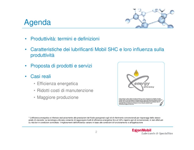 Impatto sulla produttivit dei lubrificanti sintetici ad alta efficienza