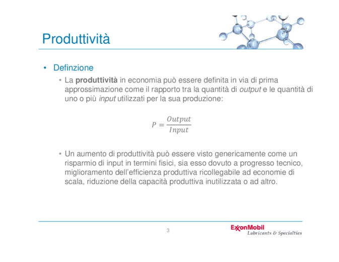 Impatto sulla produttivit dei lubrificanti sintetici ad alta efficienza