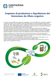 Impianto di produzione e liquefazione del biometano da rifiuto organico