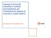 Impiego di protocolli industriali in centrali termoelettriche per l’interfaccia tra