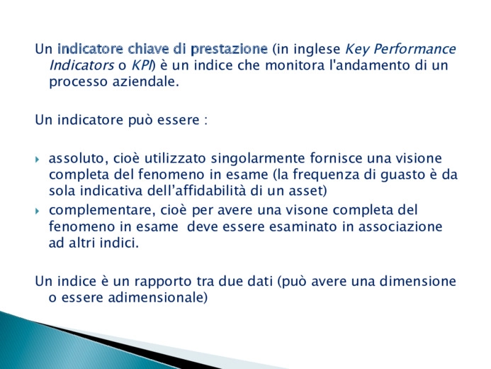 Implementazione e importanza degli indici di manutenzione in un software CMMS. Analisi dei vantaggi operativi