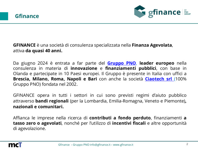 Incentivi e agevolazioni per l'industria