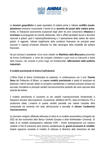 Industria meccanica, occupazione ferma e calo della produzione nel 2023.