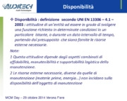 Ingegneria di Manutenzione: considerazioni sulla disponibilità 