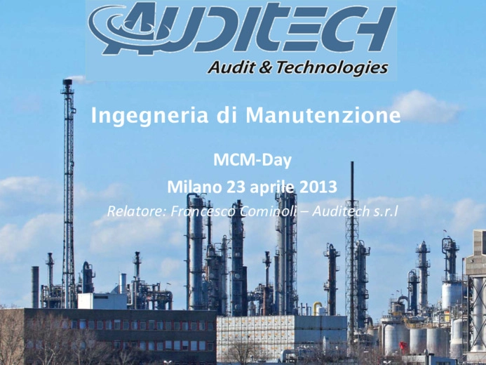 Ingegneria di Manutenzione: decidere per la Correttiva a valle di