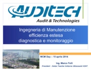 Ingegneria di Manutenzione ed Efficienza Estesa: “diagnostica e monitoraggio per