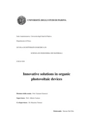 Innovative solution in organic photovoltaic devices.