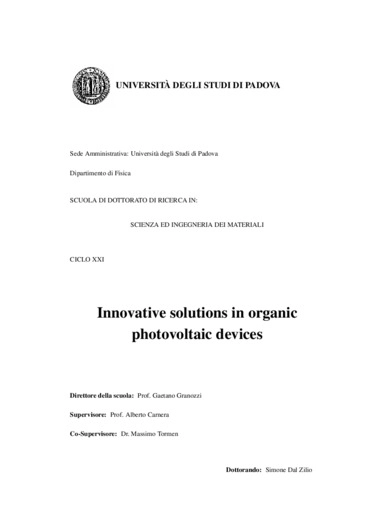 Innovative solution in organic photovoltaic devices.