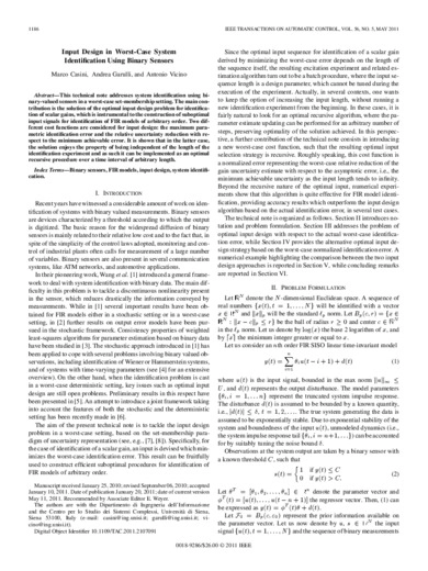 Input design in worst-case system identification using binary sensors