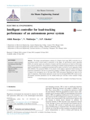 Intelligent controller for load-tracking performance of an autonomous power system