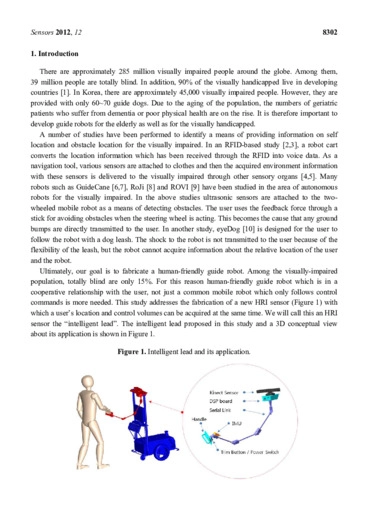 Intelligent lead: a novel HRI sensor for guide robots