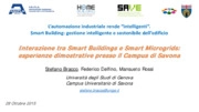 Interazione tra Smart Buildings e Smart Microgrids: esperienze dimostrative presso il Campus di Savona