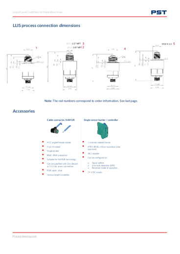 Interruttori di livello ottici Liquid Switch ATEX