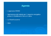 Interventi di risparmio energetico - approccio secondo metodologia Six-Sigma